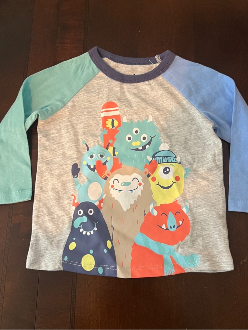 Wanderling kids' Long-Sleeve Monster Graphic Tee - 12 months NWOT